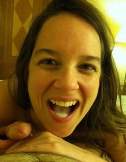 Love the happy milf with a cum filled