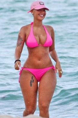 Amazing hot body in nice bikini on her